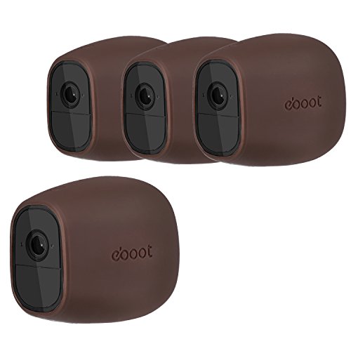 Silicone Skins Cover Protective Skin for Arlo Pro, Arlo Pro 2 Smart Security Wire-Free Cameras (4 Pack, Dark Brown)