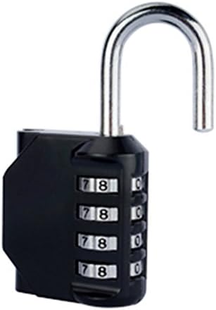 Combination Lock, JMINAL 4 Digit Anti Rust Padlock Master Lock for Luggage,Travel Bag,Drawer,Outdoor, Storage locks,1 Pack-Black