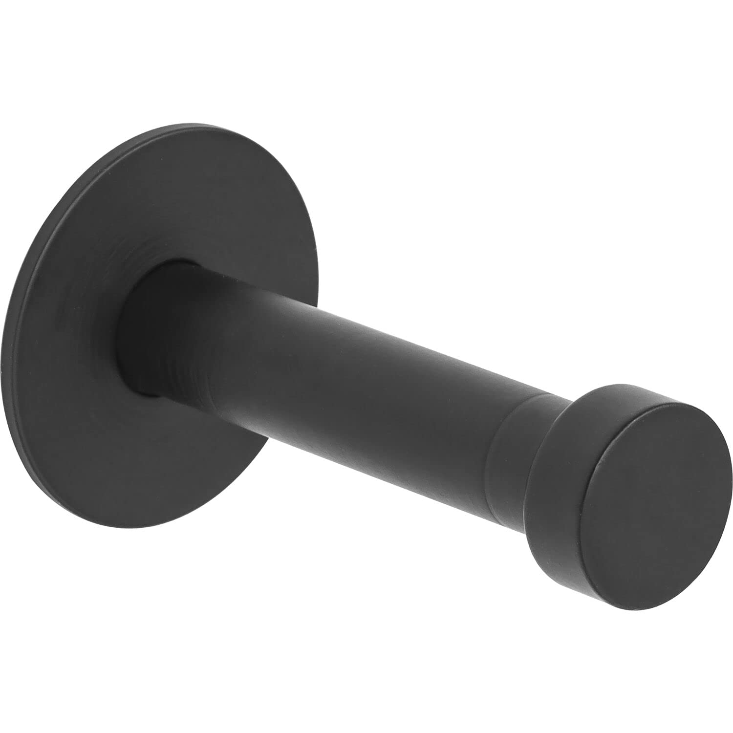 ALLES IM GRIFF Pirwa 1 Wall Hook Single Coat Hook with Base Plate Depth 52 mm Steel Black Matt