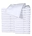 HomeLabels Cotton Washcloth Towel Set (24 Pack, White, 12
