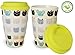 Set Of 2 Eco Reusable Travel Coffee Cups To Go 15.2 Oz (450 Ml). To Go Coffee Cups With Lids, Tea Cups, BPA Free, Non Slip Grip. Made Of Natural Bamboo Fibre/Fiber