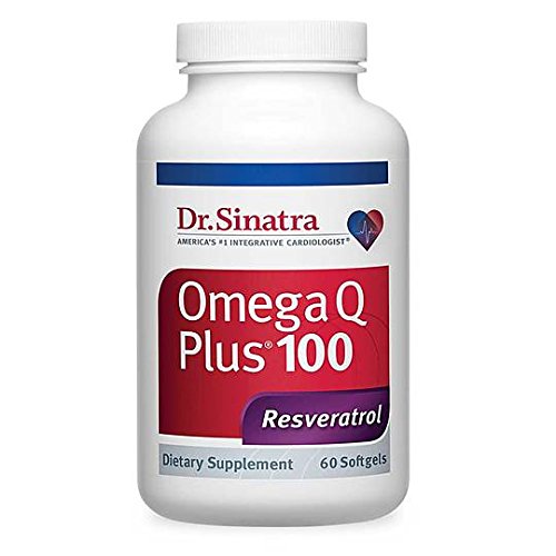 Dr. Sinatra's Omega Q Plus 100 Resveratrol Supplement with 100 mg of CoQ10 and Pure Calamarine