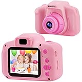 Prograce Kids Camera Children Digital Cameras for Girls Birthday Toy Gifts 4-12 Year Old Kid Action Camera Toddler Video Recorder 1080P IPS 2 Inch