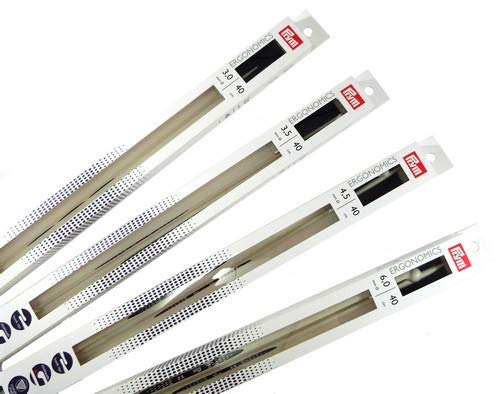 Ferri Da Maglia 1 Paio In Metallo 10 Mm X 40 Cm Ferri Da Maglia A Punta Singola Ergonomici Multicolore Prym Casa E Cucina