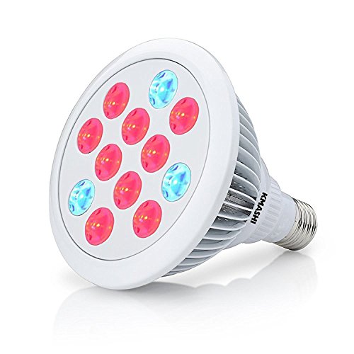 Led grow light bulb, kmashi 24w light plant e27 with 12…