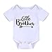 Toddler Girls Big Sister T Shirt Matching Little Brother Baby Bodysuits White (0-6M, Little brother)