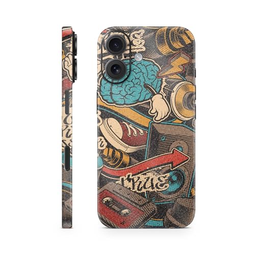 Glossy Glitter Phone Skin Compatible with Apple iPhone 16 - Orange Hip Hop - Pr…