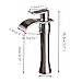Votamuta Waterfall Spout Single Handle Bathroom Sink Vessel Faucet Mixer Tap Lavatory Faucets Tall Body,Brushed Nickel