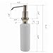 Comllen Commercial Brushed Nickel Stainless Steel Kitchen Sink Countertop Soap Dispenser With 10.6 Ounce Capacity, Brushed Nickel