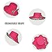 Women Wide Brim Sun Hat Summer Outdoor Foldable Beach Cap Rose Red