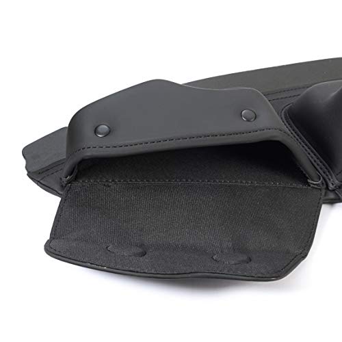 Lalaparts Motorcycle Black 3 Pocket Batwing Faring Windshield Bag Pouch Compatible for Harley Touring 2014-2018