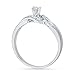10KT White Gold Round Diamond Twisted Promise Ring (0.12 cttw)