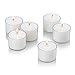 White Tea Light Candles with Clear Cup – Box of 24 – Extended Burn Time 10 Hour – Unscented and Smokeless Tealight – Perfect for Wedding, Party, Hotels, Restaurants