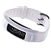 Moretek Wristband Bracelet Replacement Strap Band for Garmin Vivofit 2 with Clasps (White)