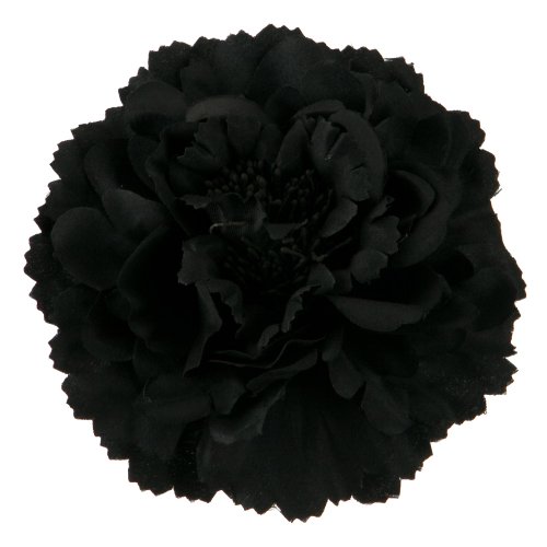 Multi Petal Flower with Pin and Clip - Black OSFM