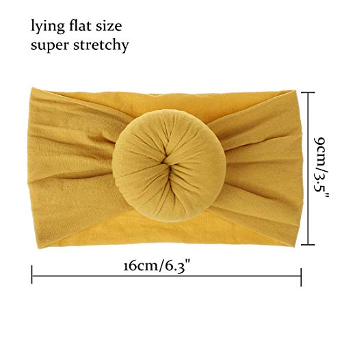 inSowni Newest Super Stretchy Nylon Bow Flower Turban Headbands Hairbands Headwraps for Baby Girl Toddlers Infants Newborns (10 Pack S1) - Thumbnail 4