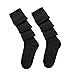 Challyhope Women Girls Thigh High Over the Knee Socks Long Cotton Stockings Warm New (Free, Black)
