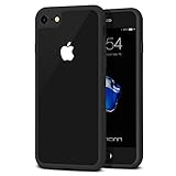 iPhone 7 Case, Willnorn [Weeky] Protective Slim Cellphone Case with Ultra Thin Clear Acrylic Back Cover, Polychromatic Bumper for iPhone 7 (Black)