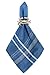 DII French Stripe Tabletop Collection Farmhouse Style Dining Table Linen Napkin Set, 20x20, Blue Chambray, 6 Piece