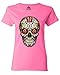 Shop4Ever® Sugar Skull Red Roses Women's T-Shirt Day of the Dead Shirts