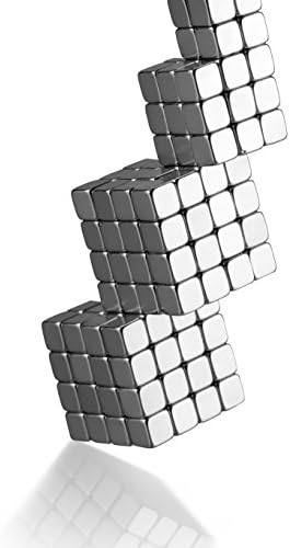 Weyba 0.2" Magnetic Cube Puzzle Multi-use Blocks Magnet Toys Metal for Stress Relief Desk Toy (216pcs)