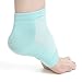 PrettyDate 2 Pair Spa Moisturising Silicone Gel Heel Socks for Dry Hard Cracked Skin Moisturizing Open Toe Comfy Recovery Socks Day Night Care fits U.S. Women Size 4-8.5.Men size 6-10.5 (M,Green+Pink)