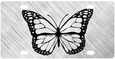 6" X 12" Butterfly License Plate and Good Quality Front License Plate Four Holes