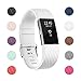 For Fitbit Charge 2 Bands, Adjustable Replacement Bands with Metal Clasp for Fitbit Charge 2 Wristbands Special Edition White Small