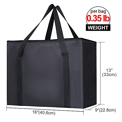 Borsa Termica Grande Sleek Space - Per Alimenti Caldi/freddi, Pieghevole, Capacità 11.8kg | Ideale Per Consegne, Picnic, Spesa