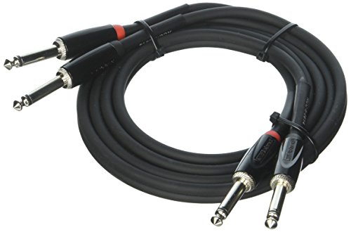 Roland 5ft Interconnect Cable, Dual 1/4"-1/4", Black series (RCC-5-2814)