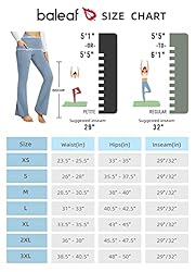 BALEAF Women's Flare Leggings with Pockets High