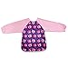 Hi Sprout Infant Toddler Baby Waterproof Sleeved Bib, Bib with Sleeves&Pocket, 6-24 Months (Pink Elephant)