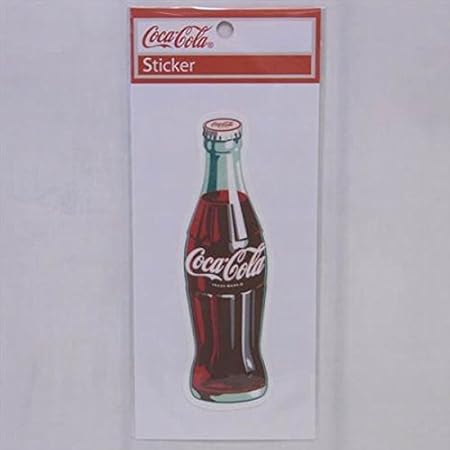 Amazon コカコーラ ステッカーcoke Cc Ba46 ボトル白ロゴ アメリカ雑貨コカ コーラ雑貨 アメリカン雑貨 ステッカー デカール 車 バイク