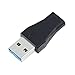 [2 in 1 Pack] Joyshare USB 3.0 Male (USB-A) to USB 3.1 Type C (USB-C) Female Connector Converter Adapter for USB Type-C Devices - Black