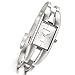Ladies Bangle Braclete Retro White Square Jewelry Quartz Wrist Watch for Women