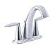 KOHLER 45100-4-CP Alteo Centerset 4 inch Bathroom Faucet with Pop-Up Drain Assembly, 2-Handle Bathroom Sink Faucet, 1.2 gpm, Polished Chrome