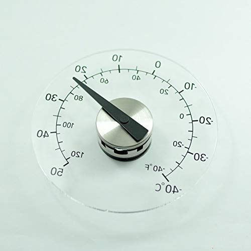 ILS - Outdoors Household Centigrade Analog Thermometer Transparent Temperature Monitoring Meter Temperature Detector Glass Sticking Paste Glass