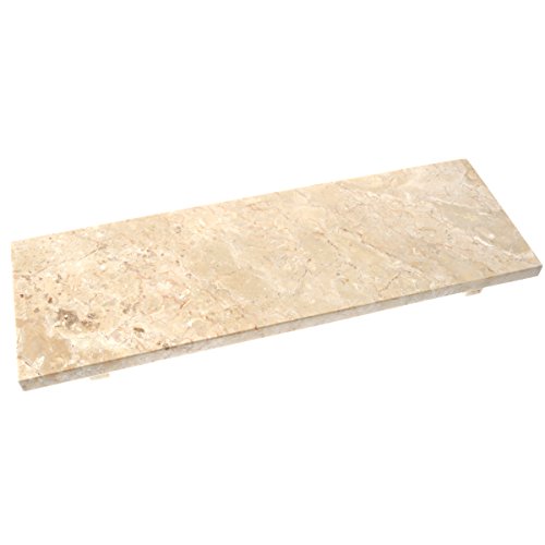 Creative Home Natural Champagne Marble Serving Tray, Marble Serving Board, 17.5"  x 6", Beige