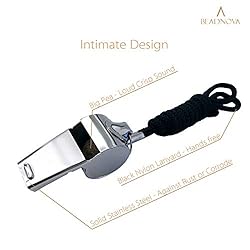 BEADNOVA Stainless Steel Whistles with Lanyard