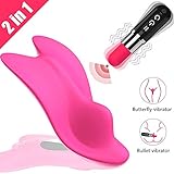 G-spot Invisible Vibrator Clitoris Massager,Wearable Vibrater 3 in 1 Wireless Remote Bullet Vibrator with Clit Stimulation,Butterfly Vibrator Sexualwellness Sex Toy for Women(Pink)