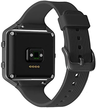 ESeekGo Compatible with Fitbit Blaze Bands, Slim Sport Silicone Replacement Strap with Metal Frame Compatible with Fitbit Blaze Wristband for Women Men(No Tracker)