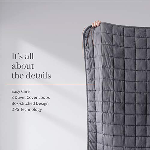 Everspread Weighted Blanket (5lbs, 34" x 48"), Dark Gray, Cotton with Glass Beads, Heavy Blanket