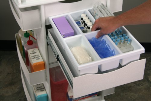 TrippNT 50974 High Impact Styrene 6 Compartment  Drawer Organizer, 11-5/8" Width x 2-3/8" Height x 15-5/8" Depth - Thumbnail 3