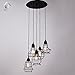 Unitary Brand Rustic Barn Metal Chandelier Max 200w with 5 Lights Black Finish