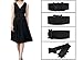 Nanxson Women's Belt Flower Wide Elastic Waist Band PDW0050 (black)