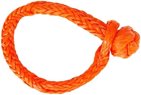 Ymiss UHMWPE 7/16" Soft Shackle Heavy Duty for 4 Off-Road ATV UTV Winch Ropes-Orange Color