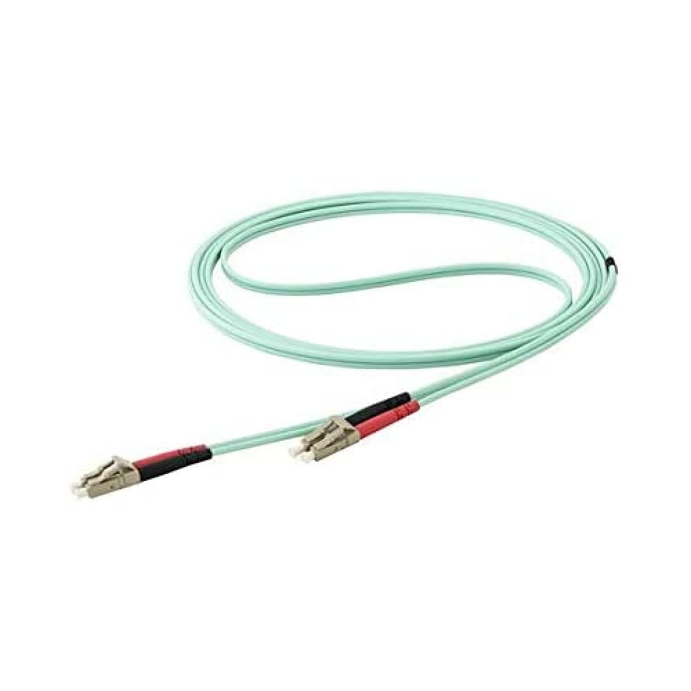 StarTech.com 7m (22ft) LC/UPC to LC/UPC OM4 Multimode Fiber Optic Cable, 50/125µm LOMMF/VCSEL Zipcord Fiber, 100G Networks, Low Insertion Loss, LSZH Fiber Patch Cord (450FBLCLC7)