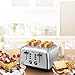 Toaster 4 Slice, Geek Chef Extra Wide Slots Stainless Steel Four Slice Toaster, Bagel/Defrost/Cancel Function 6 Browning Settings Auto Pop-up Removable Crumb Tray (4-slice)