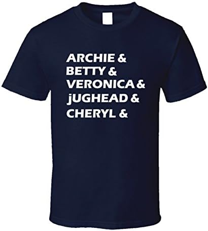 Riverdale Tv Series Cast Archie Betty Veronica Jughead Cheryl Fan T Shirt M Navy