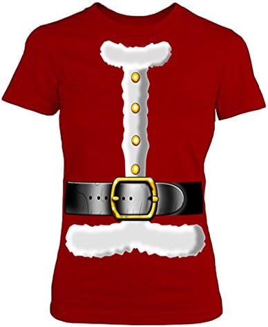Mrs. Santa Claus Christmas T-Shirts Ladies Red
